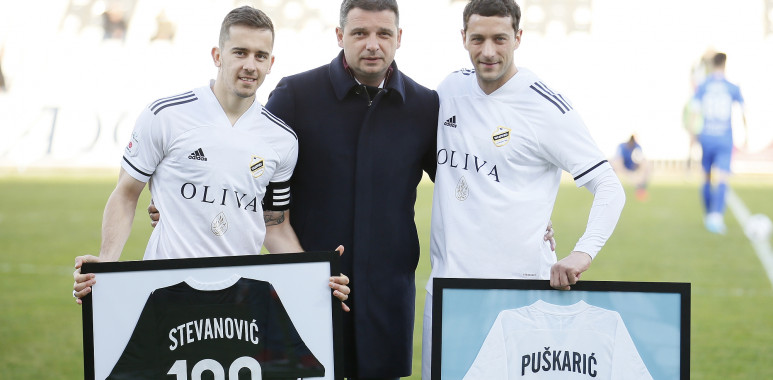 Darko Puškarić i Miladin Stevanović odigrali stote mečeve za Čukarički-DarkoPuškarić,MiladinStevanović-